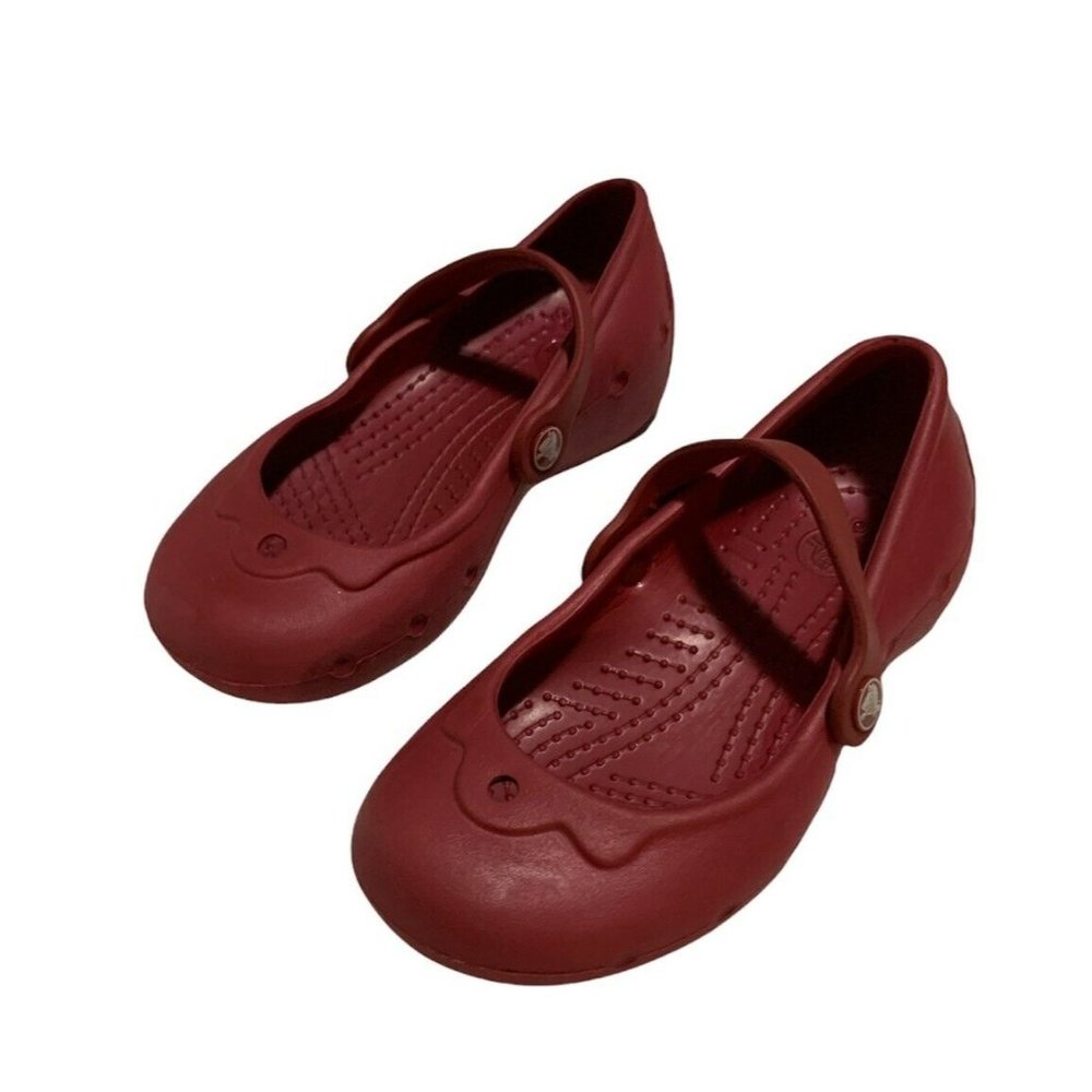 Crocs Kids  Mary Jane Shoes Reddish/Pink Size C 10-11
